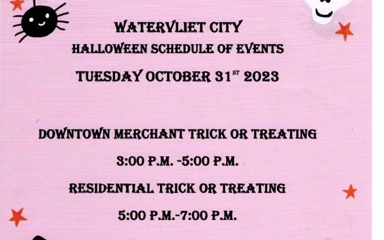 Halloween Schedule of Events 