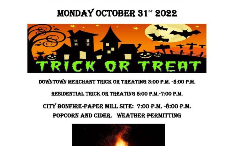 Trick or Treating Schedule